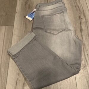 Lee Easy Fit Stardust Crop Gray Jeans 14 Med